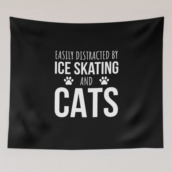 Item preview, Easily Distracted By Ice Skating And Cats Skating Ice Skater designed and sold by FirnandArt.