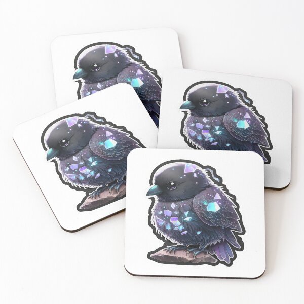Item preview, Cute Raven with Crystals, Sticker designed and sold by SkullandKitten.