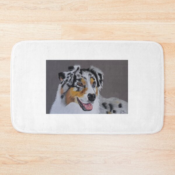 Item preview, Australian Shepherd dog painted with pastels designed and sold by ROXANEDS.