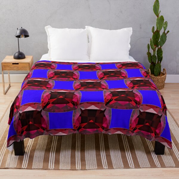 Item preview, RED GARNET GEMS JANUARY BIRTHSTONES BLUE ART designed and sold by sharlesart.