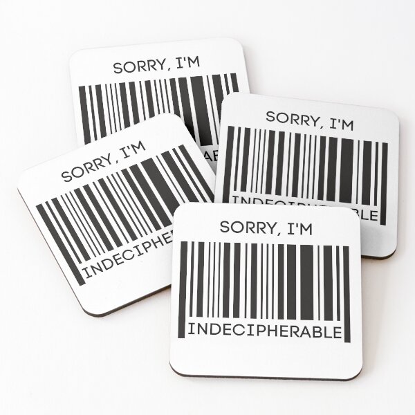 Item preview, Sorry I'm Indecipherable - Black and White Bar Code  designed and sold by SiYDesigns.
