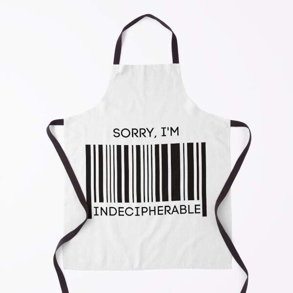 Item preview, Sorry I'm Indecipherable - Black and White Bar Code  designed and sold by SiYDesigns.