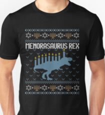 Camiseta unisex Suéter feo de Jánuca, Trex, camisa de dinosaurio judío