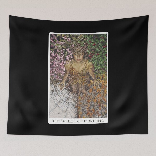 Item preview, The Wheel of Fortune Tarot Card - Black designed and sold by Artbykayleighb.