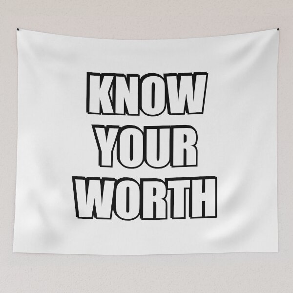 Item preview,  Know your worth - self worth affirmations - love yourself designed and sold by Inspirationmotivation.