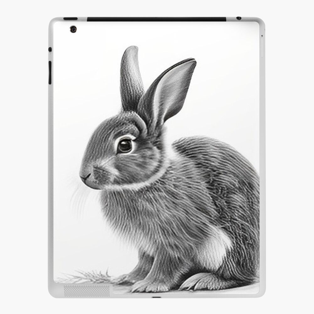 Expressive Rabbit Pencil Drawing with Lively Brushwork Stock Illustration -  Illustration of rabbit, techniques: 301575896