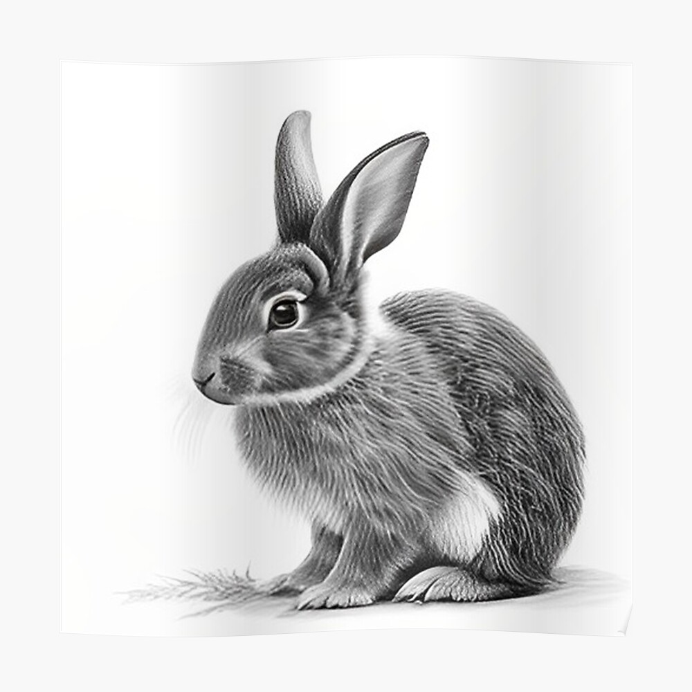 Hand Drawn Rabbit Symbol Of 2023 Pencil Drawing On A White Background Stock  Illustration  Download Image Now  iStock