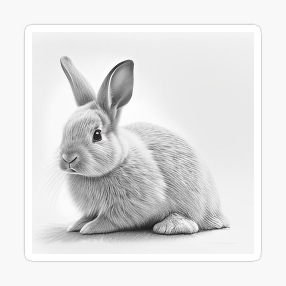 Domestic Rabbit - Signed Fine Art Print - inkart