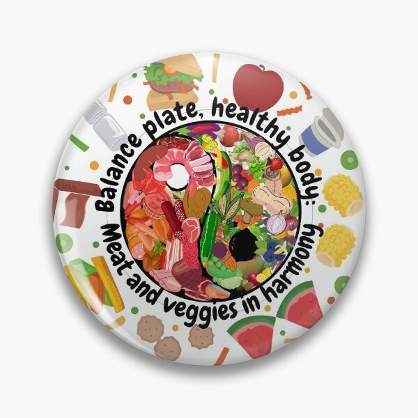 Item preview, Balance plate, healthy body: Meat and veggies in harmony designed and sold by Lewdaim.