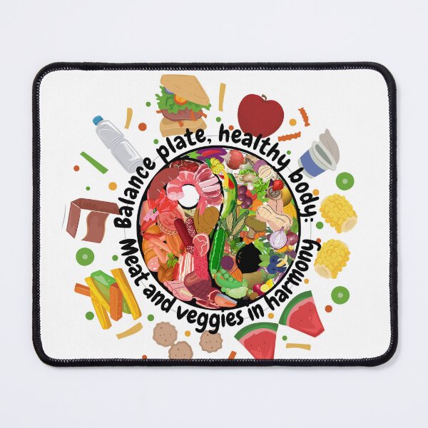 Item preview, Balance plate, healthy body: Meat and veggies in harmony designed and sold by Lewdaim.
