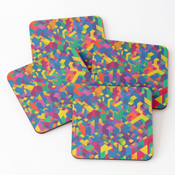 Item preview, Picture of colorful cubes in Victor Vasarely style designed and sold by LaszloToth.