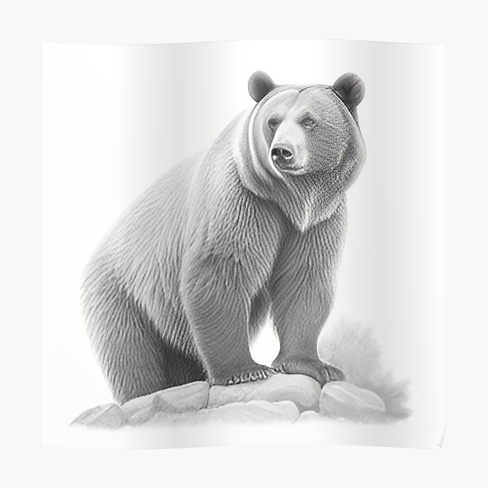 Another Wild Animal Pencil Sketch Bear Pencil  GranNino