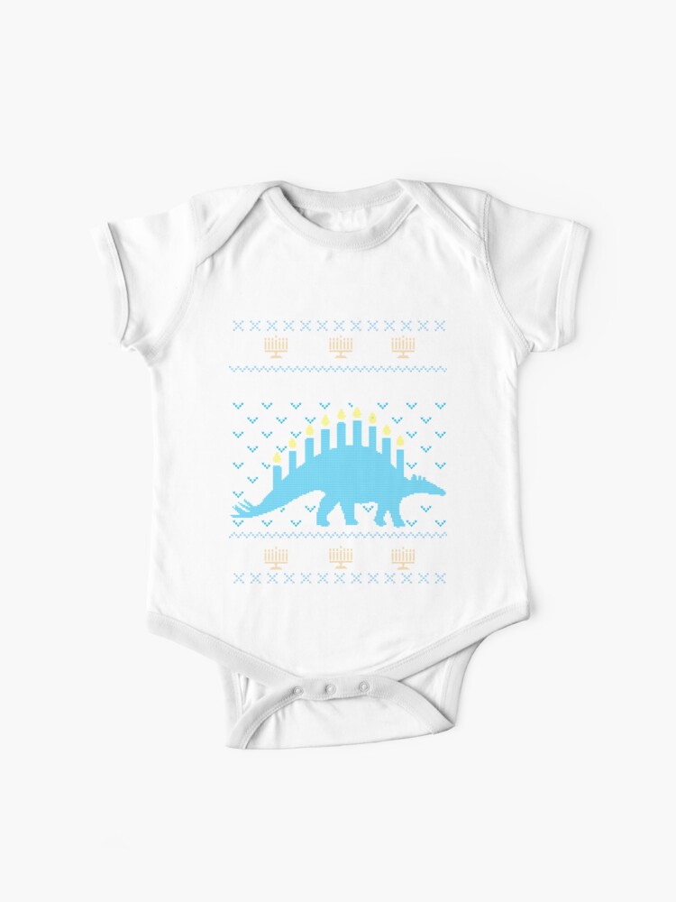 Hanukkah Ugly Sweater Menorasaurus Menorah Stegasaurus Toddler T Shirt