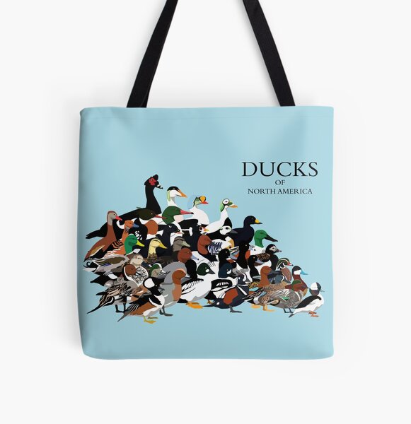 Canvas Shopping Tote Bag Black Duck Vintage Look Animals Wild Big Duck Beach for Women