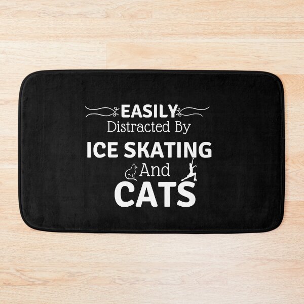 Item preview, Easily Distracted By Ice Skating And Cats Funny Ice Skater designed and sold by FirnandArt.