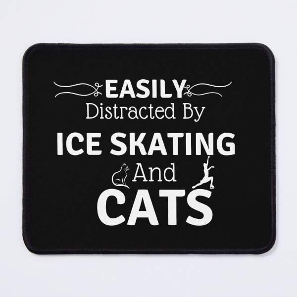 Item preview, Easily Distracted By Ice Skating And Cats Funny Ice Skater designed and sold by FirnandArt.