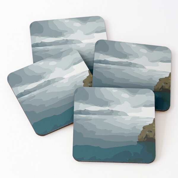 Item preview, Abstract Illustration:- Abstract Mountain Wall Art-Abstract Sea Painting designed and sold by typoinspired.