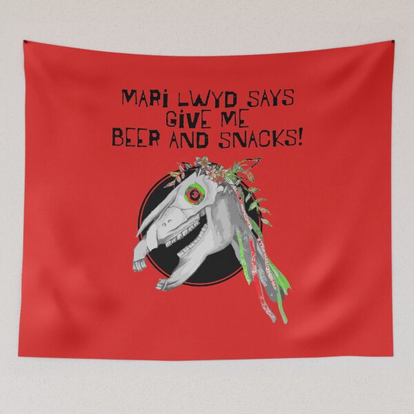 Item preview, Mari Lwyd says give me beer and snacks designed and sold by MandWthings.