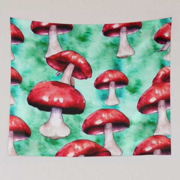 Item preview, Watercolor Mushroom Pattern designed and sold by SquishStitches.