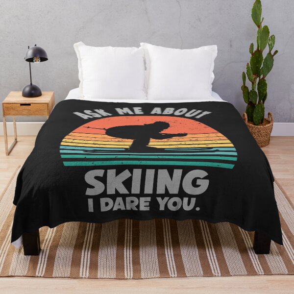 Item preview, Fun skiing retro sunset graphic designed and sold by TipTopTapo.
