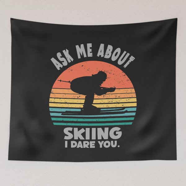 Item preview, Fun skiing retro sunset graphic  designed and sold by TipTopTapo.