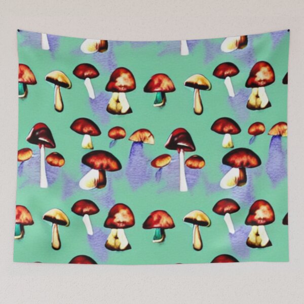Item preview, Watercolor Mushroom Pattern designed and sold by SquishStitches.