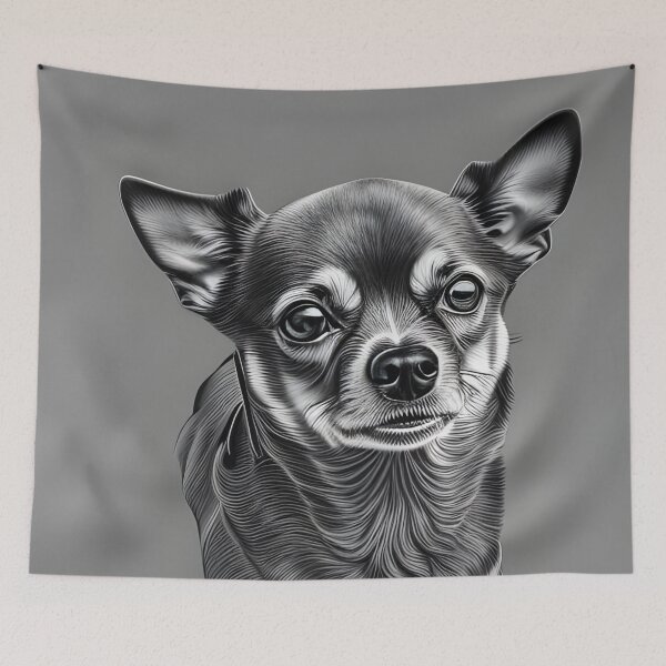 Item preview, Chihuahua, charcoal drawing 4, Ai Generated Art  designed and sold by ACC .
