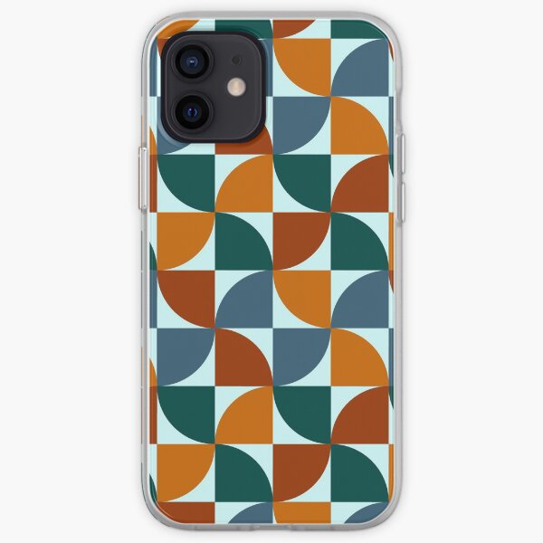 Blue and Orange Mid Century Mod iPhone Soft Case