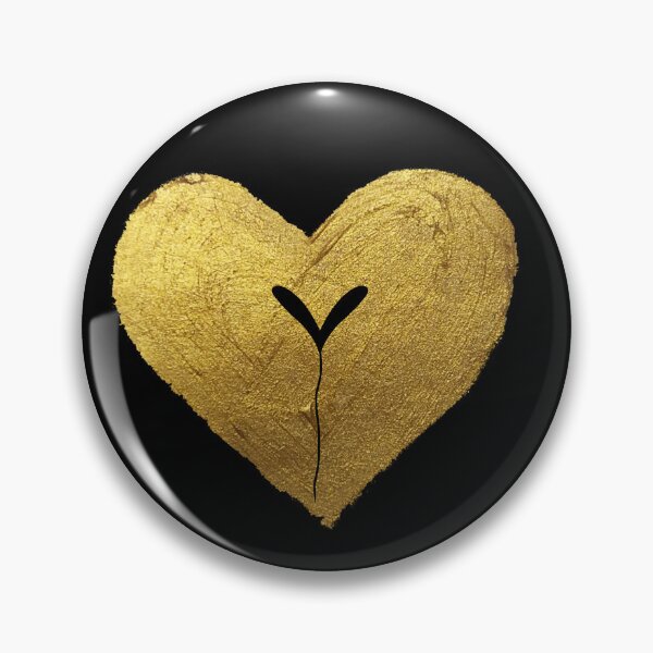 Item preview, Garden Enthusiast's Delight: Gold Heart with Black Microgreen Design designed and sold by Minnie3d.