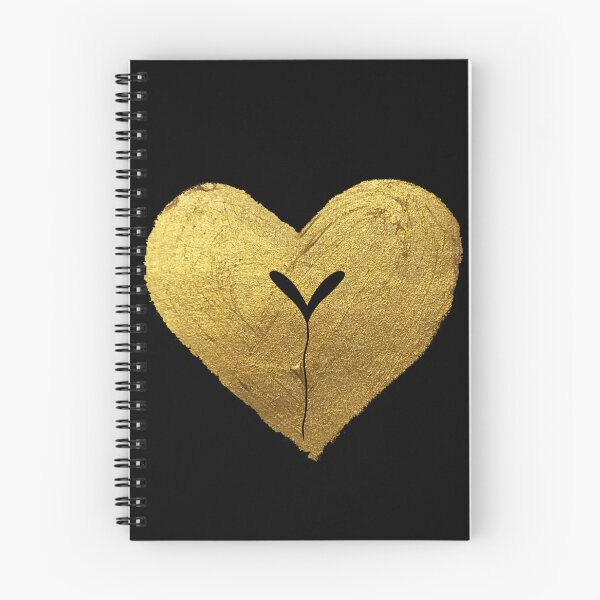 Item preview, Garden Enthusiast's Delight: Gold Heart with Black Microgreen Design designed and sold by Minnie3d.