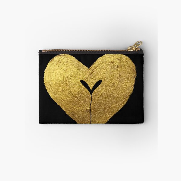 Item preview, Garden Enthusiast's Delight: Gold Heart with Black Microgreen Design designed and sold by Minnie3d.
