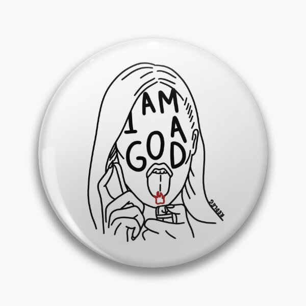 Item preview, I Am A God Sticker designed and sold by redlegliv.