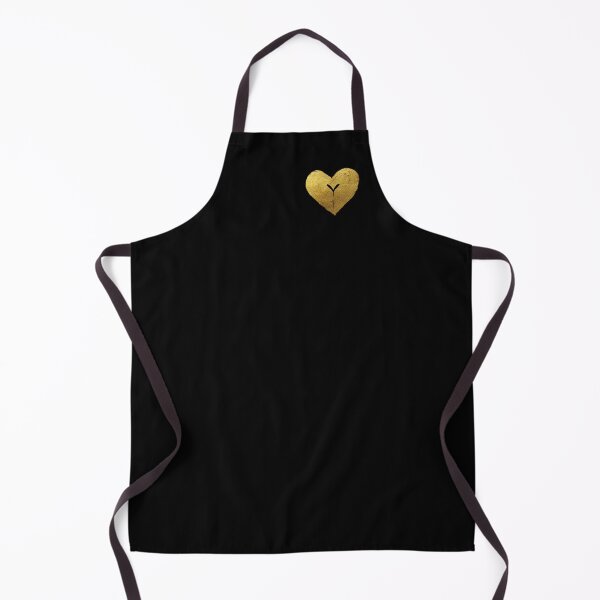 Item preview, Garden Enthusiast's Delight: Gold Heart with Black Microgreen Design designed and sold by Minnie3d.