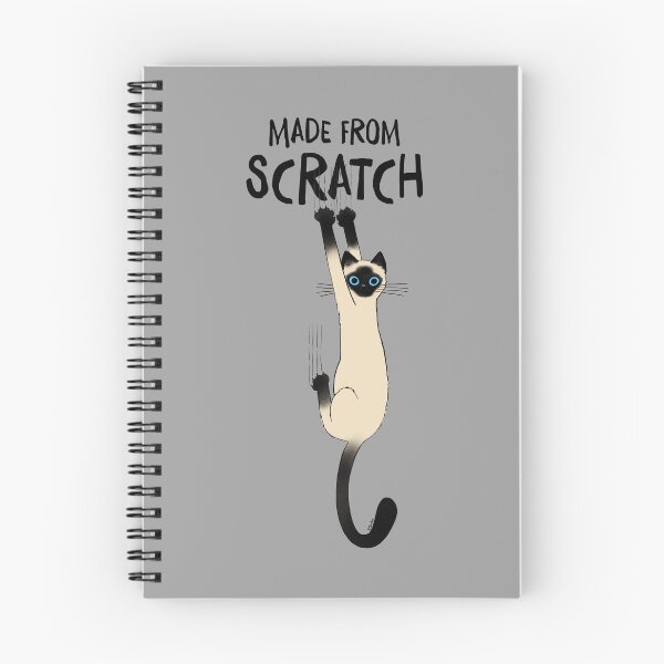 Item preview, Made From Scratch Funny Siamese Cat Hanging On With Claws designed and sold by Jenn Inashvili.