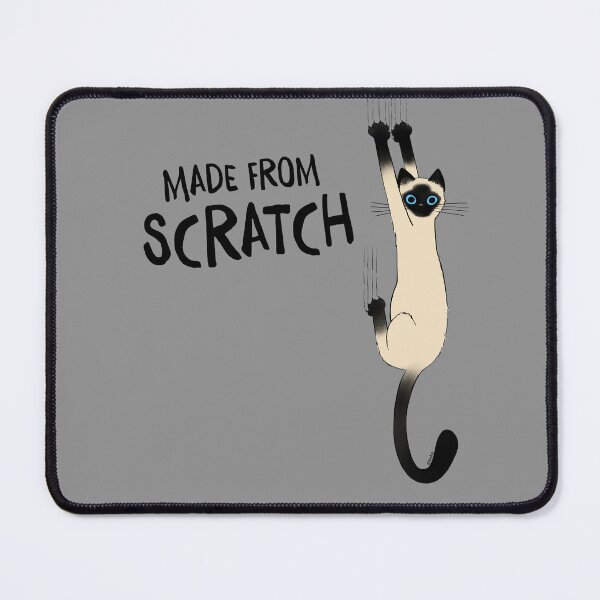 Item preview, Made From Scratch Funny Siamese Cat Hanging On With Claws designed and sold by Jenn Inashvili.