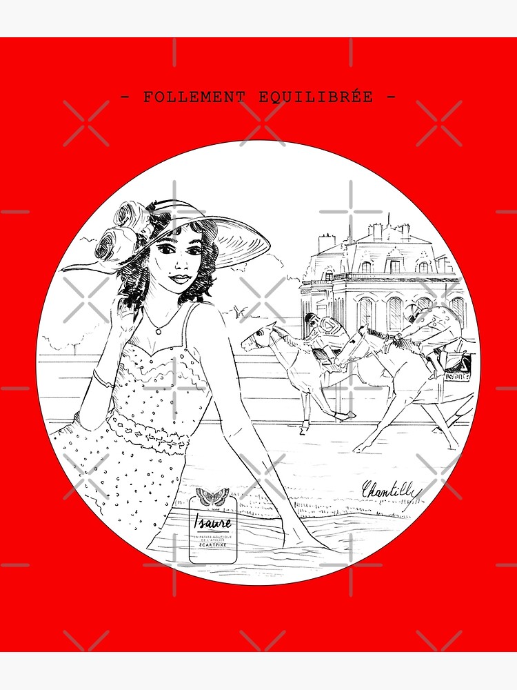 Aperçu 3 sur 3. Poster avec l'œuvre FOLLEMENT ÉQUILIBREE créée et vendue par IsaureEcartfixe.