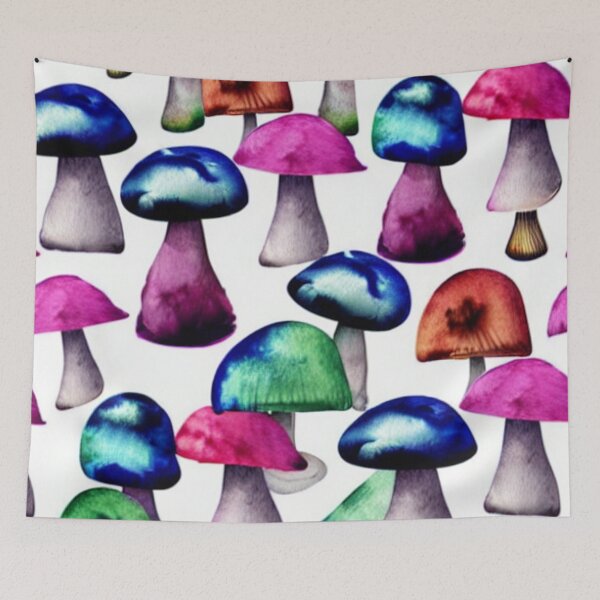 Item preview, Watercolor Mushroom Pattern designed and sold by SquishStitches.
