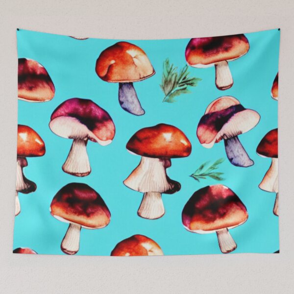 Item preview, Watercolor Mushroom Pattern designed and sold by SquishStitches.