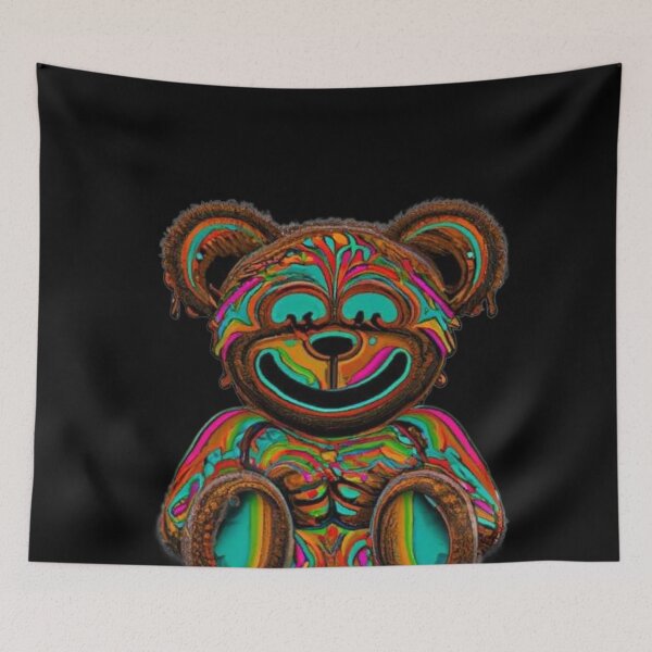 Item preview, Psychedelic Teddy Bear designed and sold by Dose of Dysfunction.