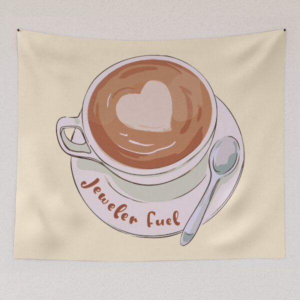 Item preview, Coffee lover heart latte jeweler fuel cute cup  designed and sold by MetalicBabe.