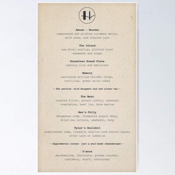 Item preview, Hawthorne Menu - The Menu 2022 designed and sold by wormfarm.