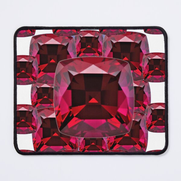Item preview, JANUARY RED GARNETS GEMS BIRTHSTONE ABSTRACT WHITE ART designed and sold by sharlesart.