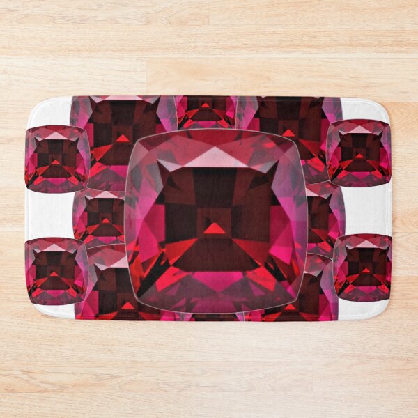 Item preview, JANUARY RED GARNETS GEMS BIRTHSTONE ABSTRACT WHITE ART designed and sold by sharlesart.