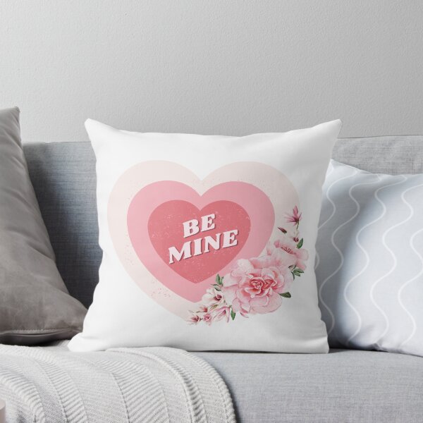 Item preview, BE MINE - Valentines Day Floral Heart Pink Graphic designed and sold by LetteringLauren.