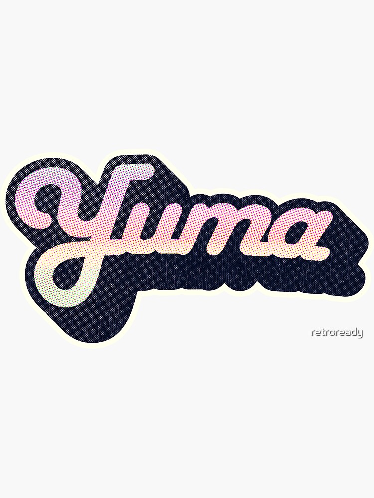 "Yuma, AZ Retro Streamline" Sticker by retroready Redbubble