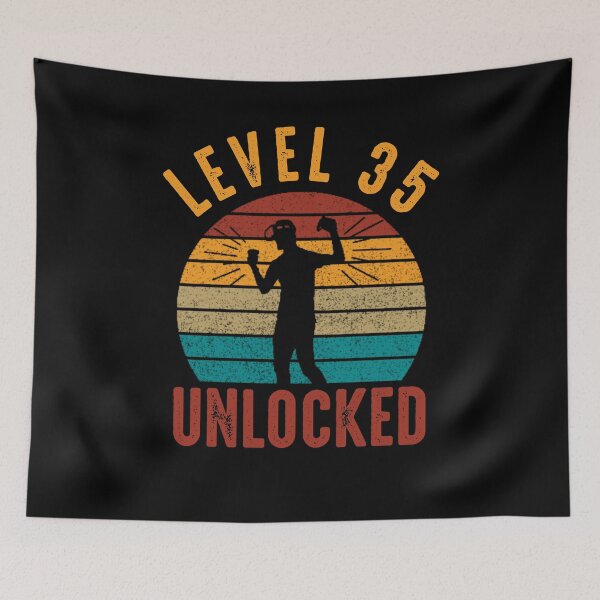 Item preview, Level 35 Unlocked Virtual Reality Gamer Vr Bday Awesome Gamer Gift designed and sold by DadJokeDescript.