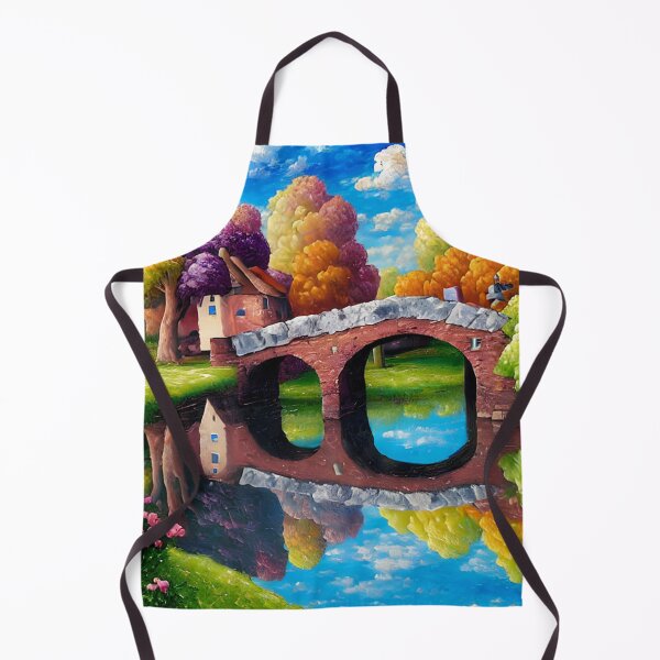 Item preview, Waterside Village Digital art designed and sold by ArtsyWishesShop.