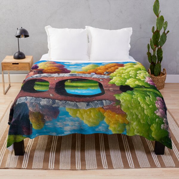 Item preview, Waterside Village Digital art designed and sold by ArtsyWishesShop.