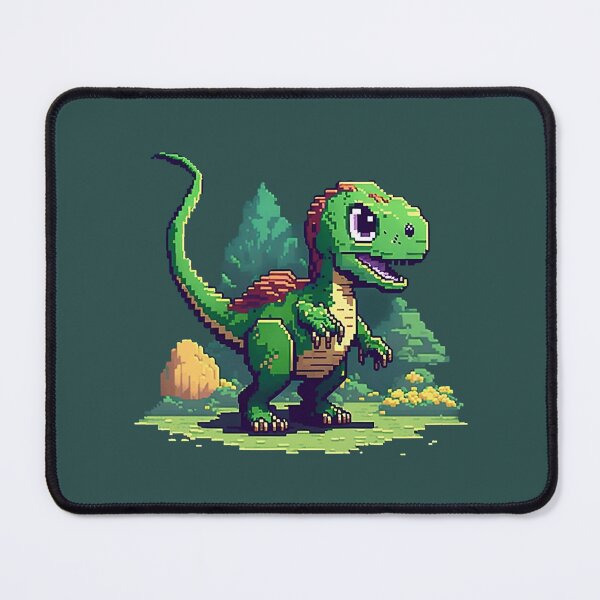 Item preview, Green dinosaur pixel art illustration designed and sold by 8Bit-Pixel.