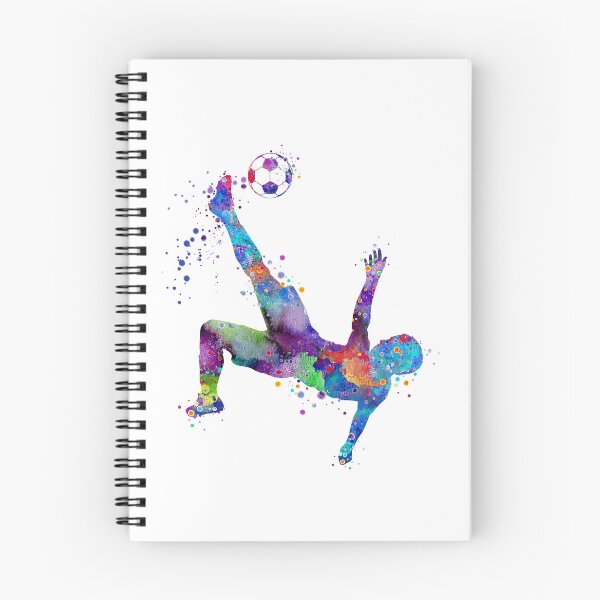 Item preview, Soccer Boy Bicycle Kick Sports Watercolor Gift designed and sold by LotusGifts.
